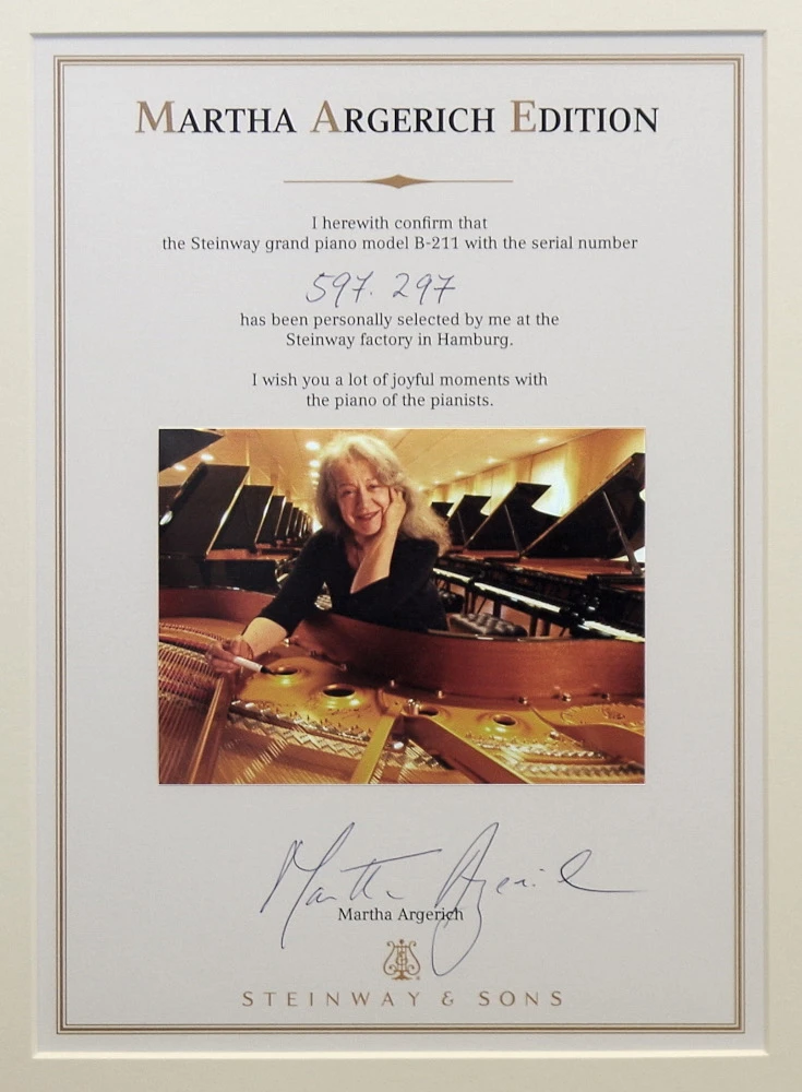 Certificate of the Martha Argerich Edition